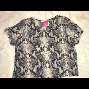Snake print crop top